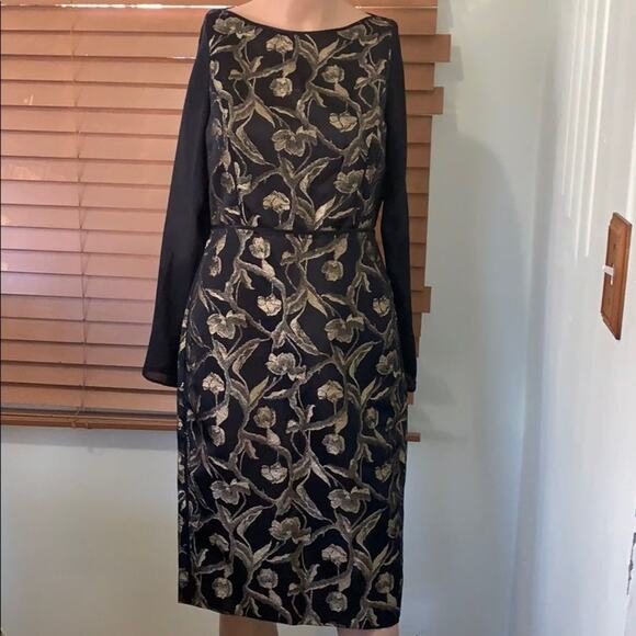 NWT TALBOTS SHEER LONG SLEEVE DRESS SIZE 4 - Picture 9 of 11